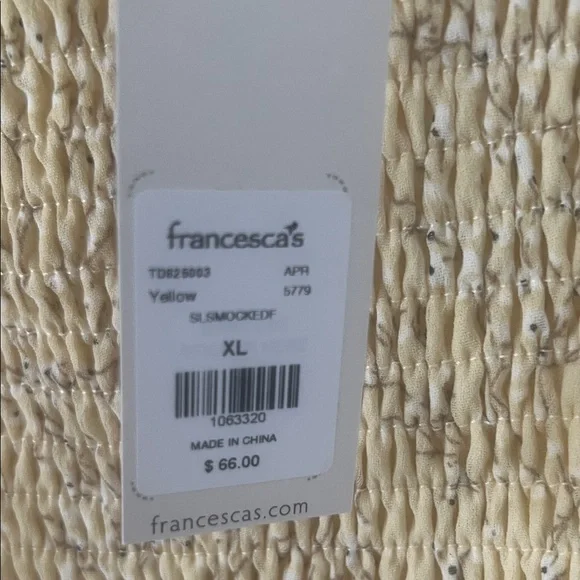 Francesca's Collections Yellow Tiered Midi Dress - Picture 3 of 9